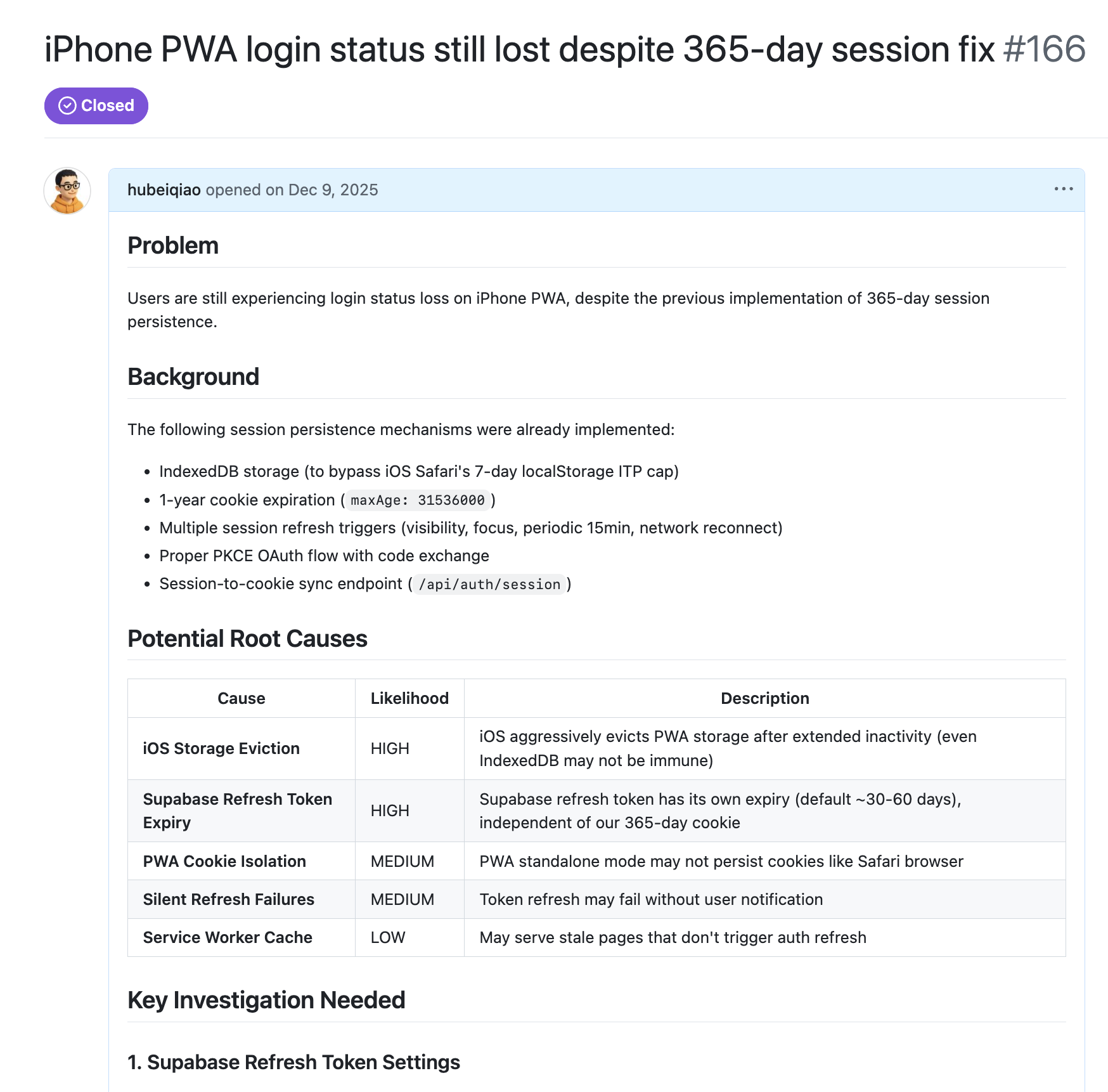 Bug Investigation Document
